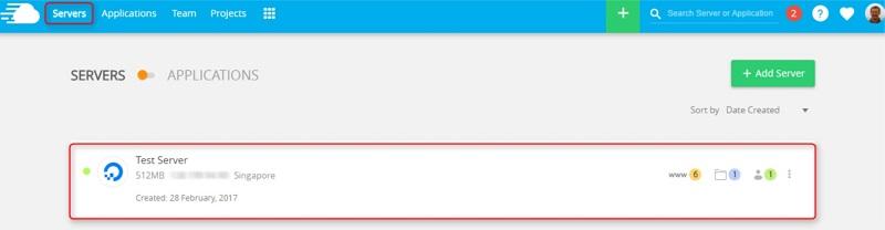 Configuration serveur cloudways