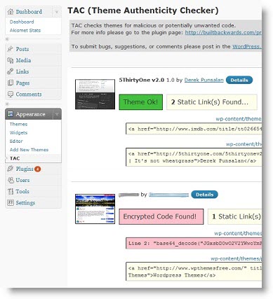 Theme Authenticity Checker (TAC) Theme Authenticity Checker (TAC)