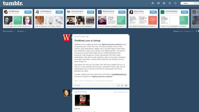 Comment trouver un emploi sur tumblr Comment trouver un emploi sur tumblr