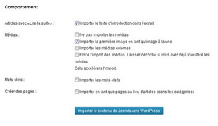 Section comportement FG Joomla Section comportement FG Joomla