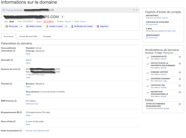 Changement DNS sur registrare changement DNS
