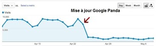 impact de la mise à jours de Google Panda baisse de trafic suite à la mise à jours de Google Panda