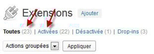 limiter le nombre de plugin wp extensions activées dans wordpress