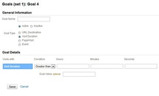 Ajouter un Goal durée de visite dans Google analytics Ajouter un Goal durée de visite dans Google analytics