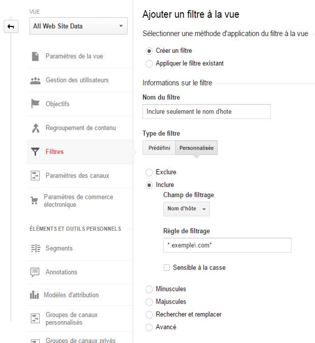 Ajout un filtre dans Google analytics Comment ajouter un filtre dans Google Analytics