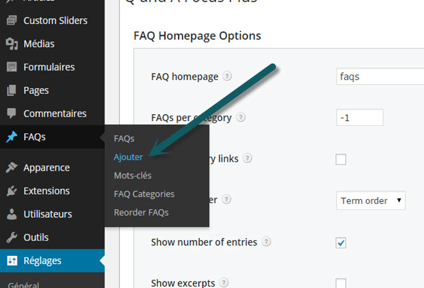 ajouter une nouvelle section pour FAQ dans Wordpress ajouter une nouvelle section pour FAQ dans Wordpress