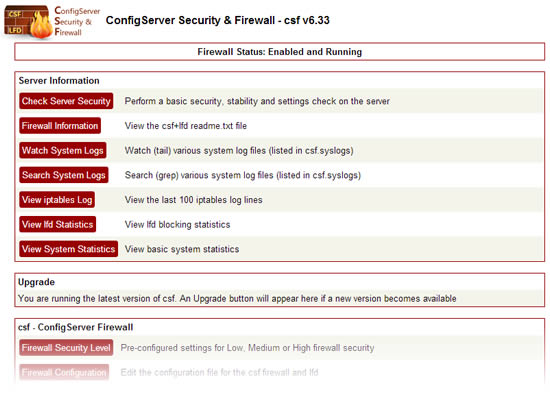 configserver configserver security firewall
