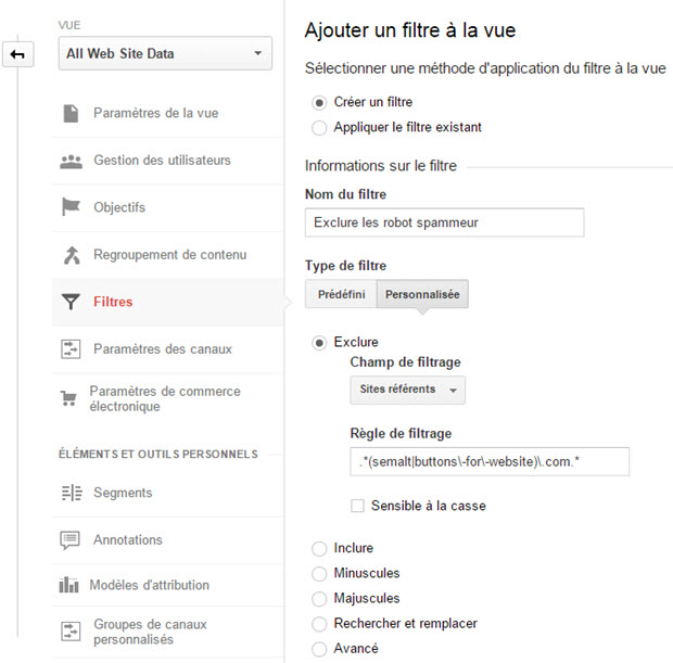 Ajout un filtre anti spam dans Google analytics Comment ajouter un filtre de robots malveillant dans Google Analytics