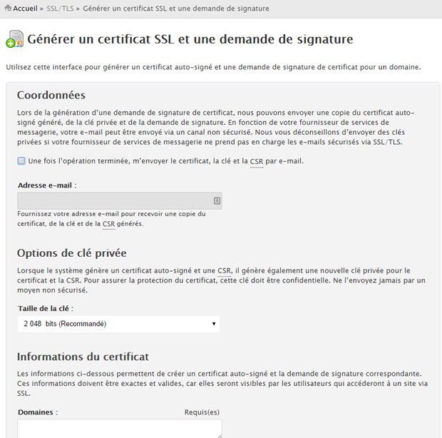 Générer un certificat SSL comment générer un certificat ssl et une demande de signature