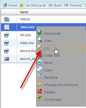 ouvrir et editer un fichier .htaccess ouvrir et editer un fichier .htaccess