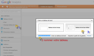 Ajouter tableau de bord par défaut dans Google Analytiques Ajouter tableau de bord par défaut dans Google Analytiques