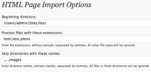 Importation de page html dans Wordpress Importation de page html dans Wordpress