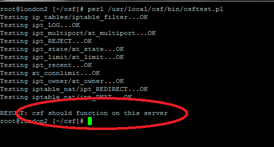 Installation Csf Installation Configserver avec commandes SSH