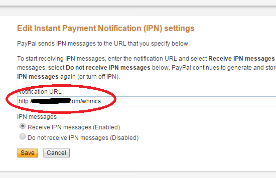 Notifications url paypal Notifications url paypal