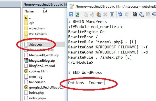 Ajouter options indexe dans .htaccess Ajouter options indexe dans .htaccess