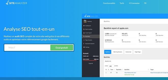 Outil SEO Site Analyser