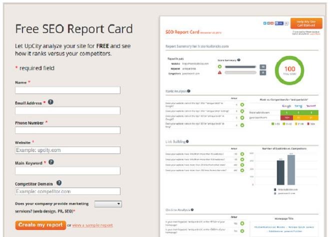 Upcity SEO analyseur