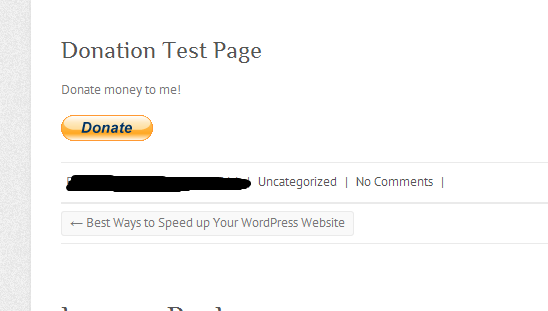 Ajout de bouton Paypal Donation. Page d'essaie Ajout de bouton Paypal Donation. Page d'essaie