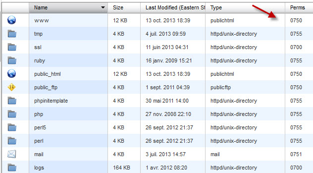 Permission d'accés de fichier cpanel Permission d'accés de fichier cpanel