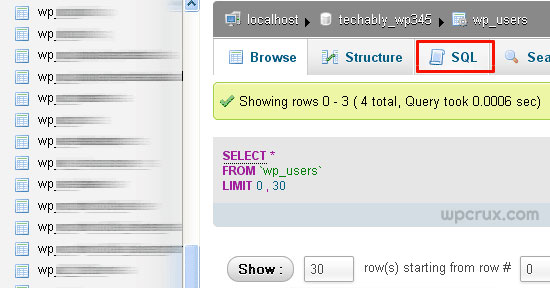 phpmyadmin-sql phpmyadmin-sql
