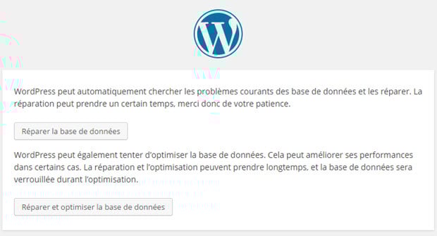 Réparer et optimiser Wordpress réparation wordpress