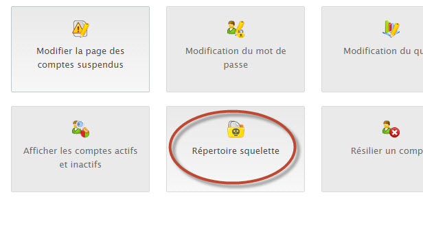 répertoire squelette dans WHM répertoire squelette dans WHM