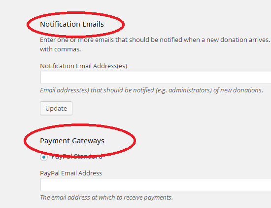 Notification des dons Notification des dons par email à partir de Seamless