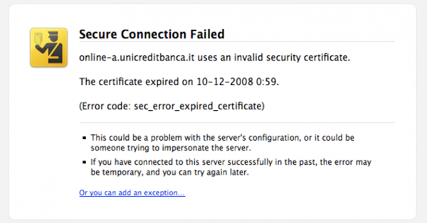 certificat ssl échue ssl expiré