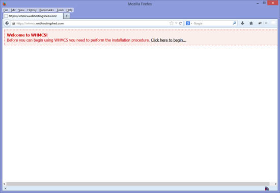 Comment installer WHMCS étape 1 Installation WHMCS étape 1