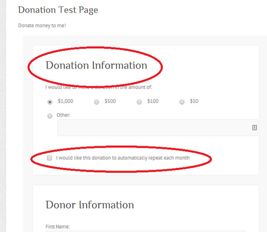 Seamless donation page de test Seamless donation page de test