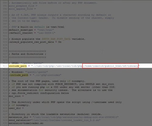 zend framework phpini zend framework phpini