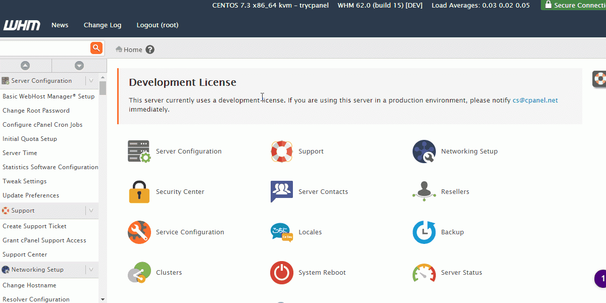 WHM et cpanel Hebergement illimité