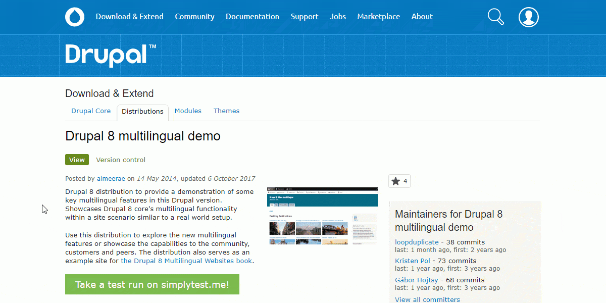 Essayez la Démo Drupal
