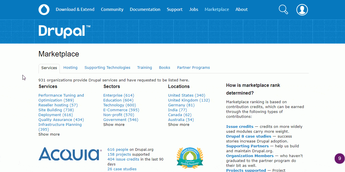Drupal marketplace