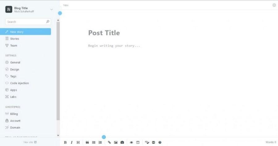 Utilisation de Ghost.org pour hébergement Blog