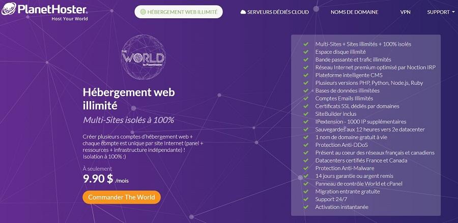 TOP 1 Hebergeur Web au Canada