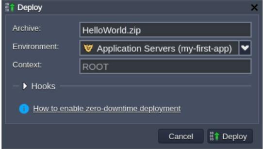 Destination deploiement app manuellement