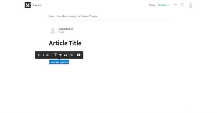 Medium pour blogging