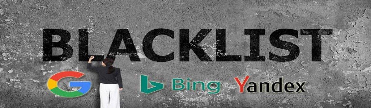 Moteurs de recherche blacklist