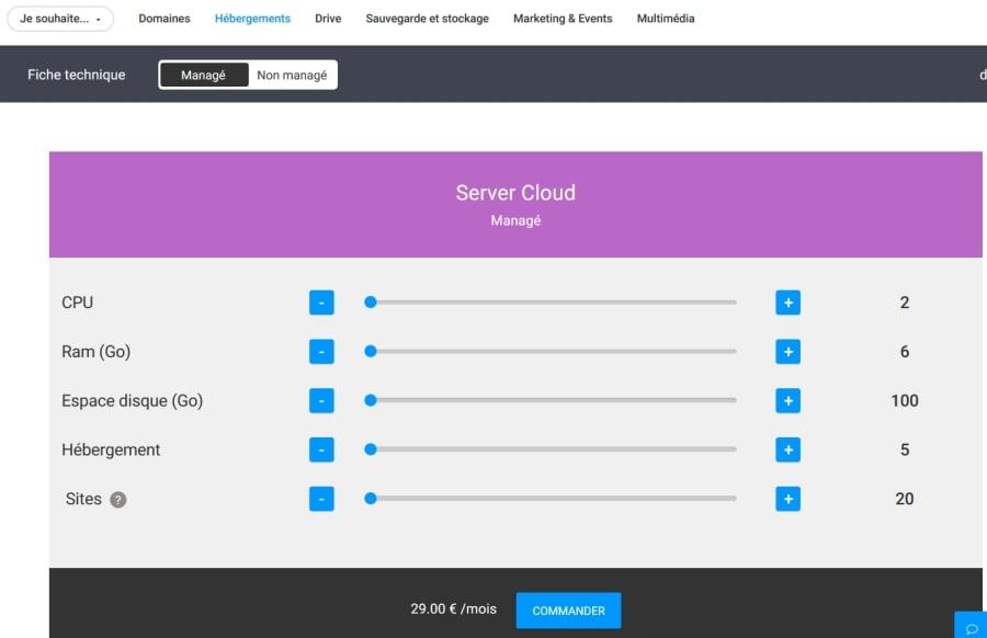 Infomaniak plan cloud privé