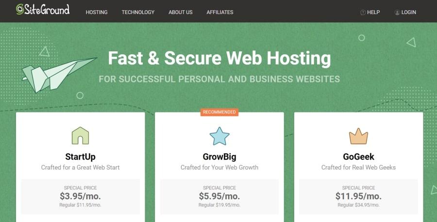 SiteGround occupe la deuxième position des meilleurs hébergeurs