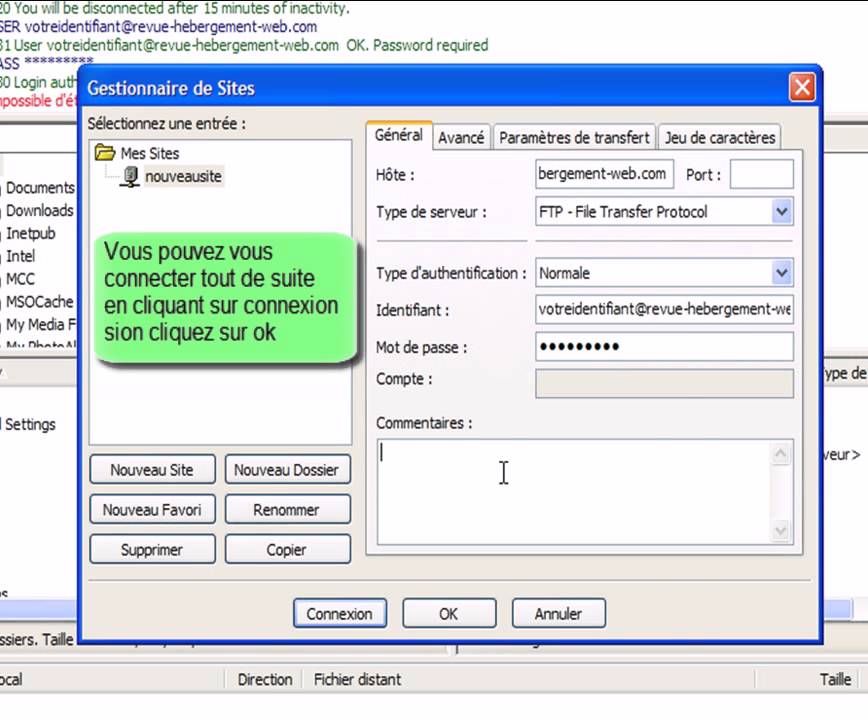 Mettre un site en ligne avec FileZilla