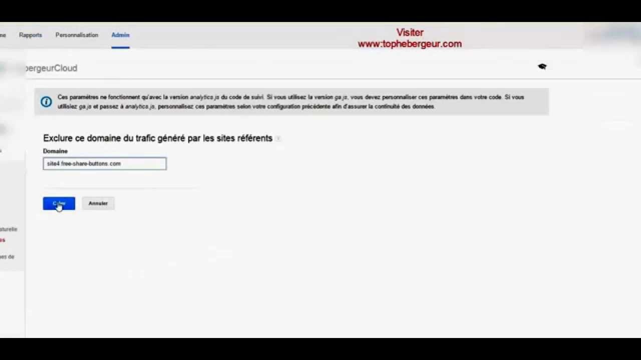 Comment bloquer  les référents spammeur dans Google analytics