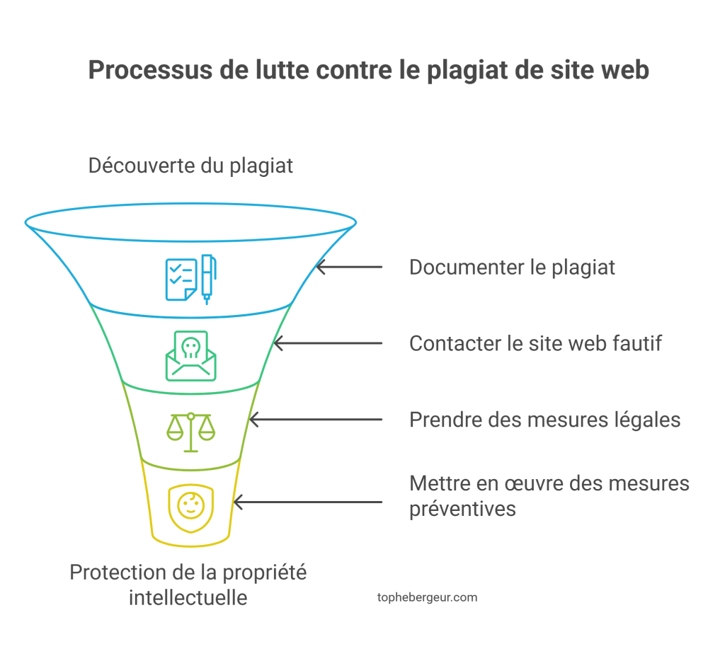 Processus de lutte contre le plagiat de site web
