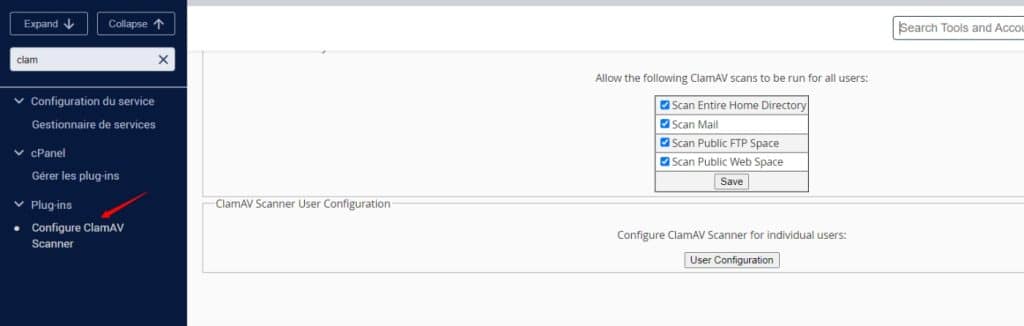 configurer clamav