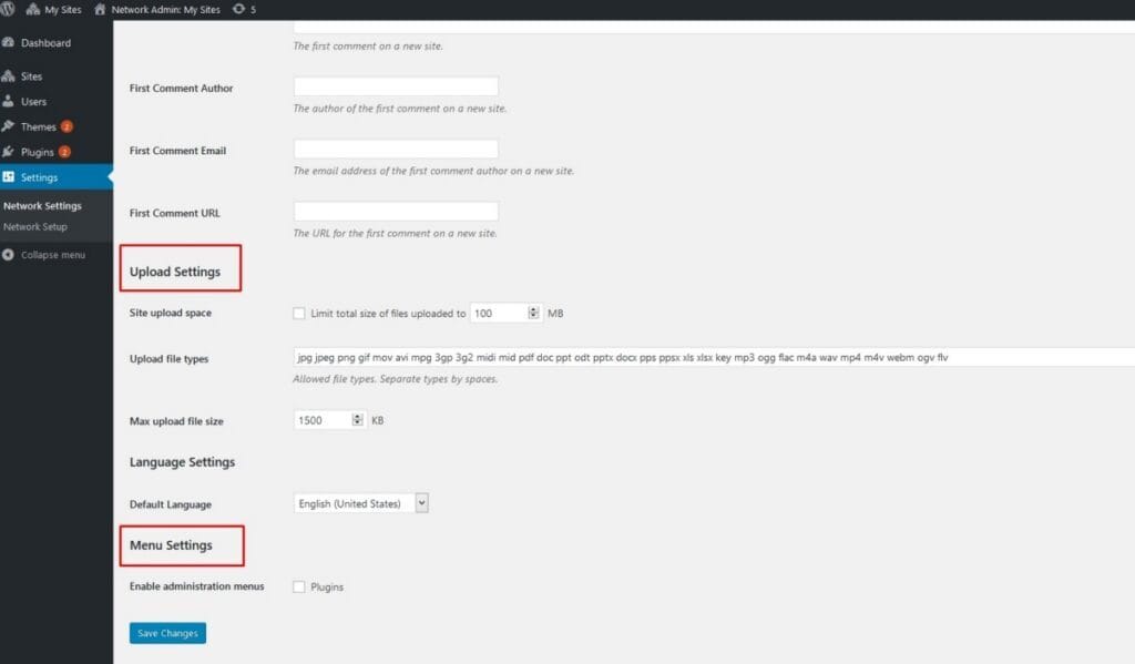 Paramétrage du téléchargement
