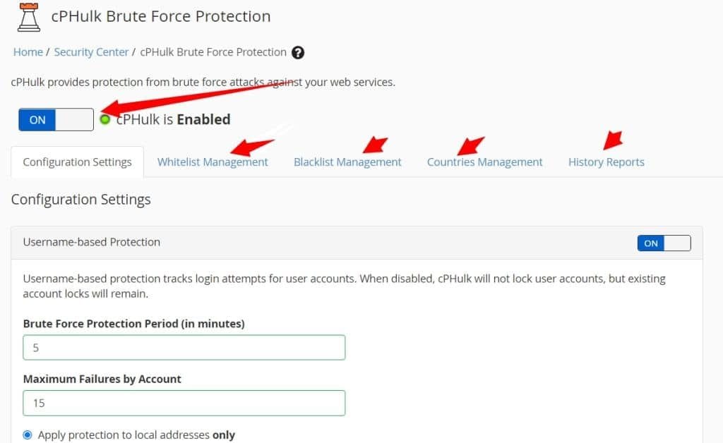 Configuration cPHulk
