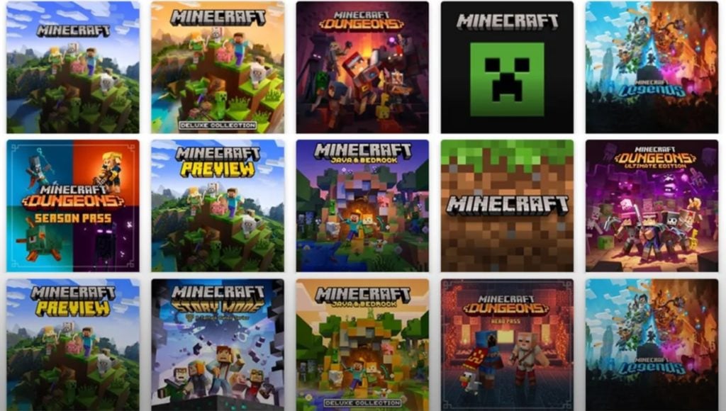 Versions minecraft