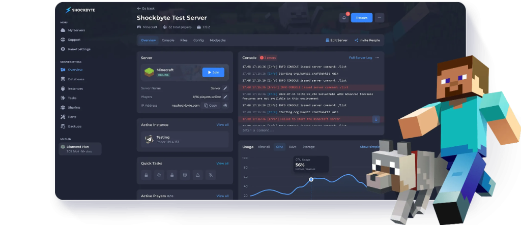 Shockbyte multicraft panel