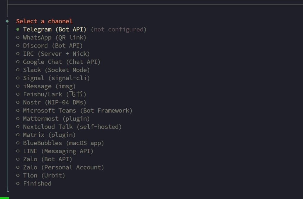 Configuration des canaux de discussion